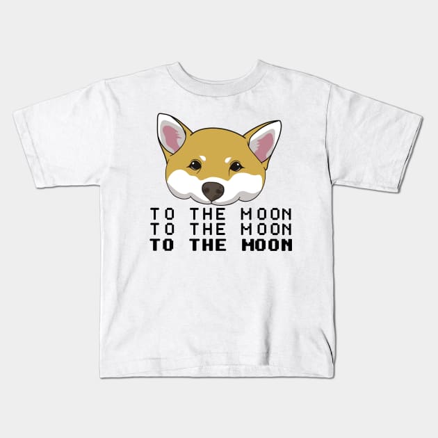 Stonks - Shiba to the Moon Kids T-Shirt by Divoc